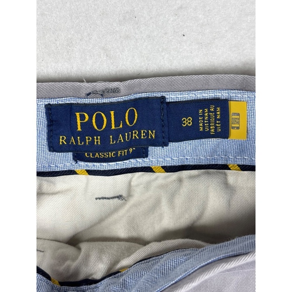 Polo Ralph Lauren Chino Shorts Mens 38 Grey Excellent Classic Fit Cotton Twill - Picture 9 of 12